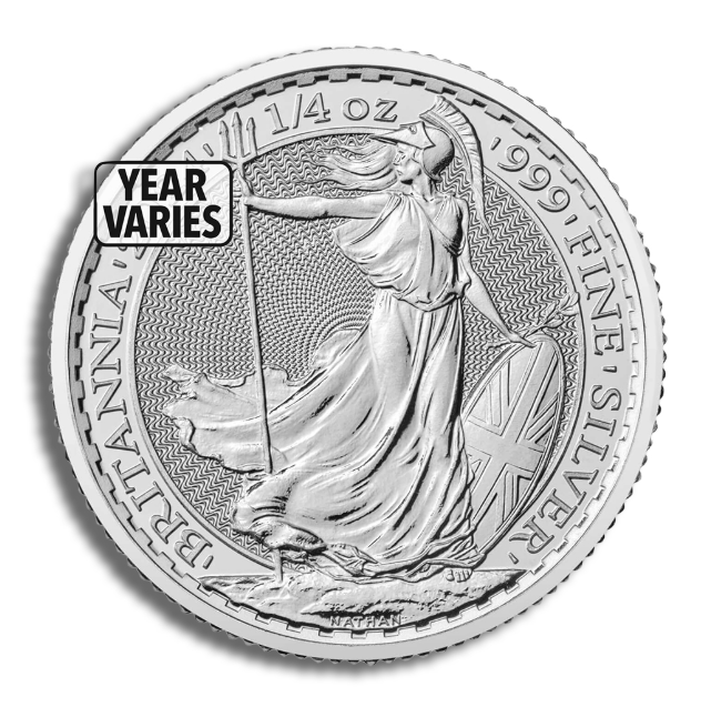1/4 oz Great Britain Silver Britannia (Year Varies) - CoinsTV