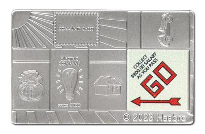 2023 Samoa Monopoly Game Board - 4 x 1 oz  .999 Silver Antiqued Bar Set - CoinsTV