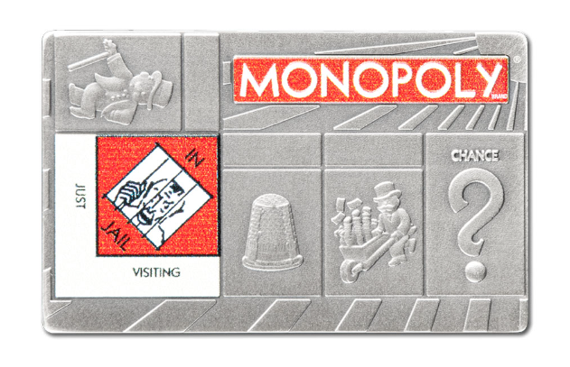 2023 Samoa Monopoly Game Board - 4 x 1 oz  .999 Silver Antiqued Bar Set - CoinsTV