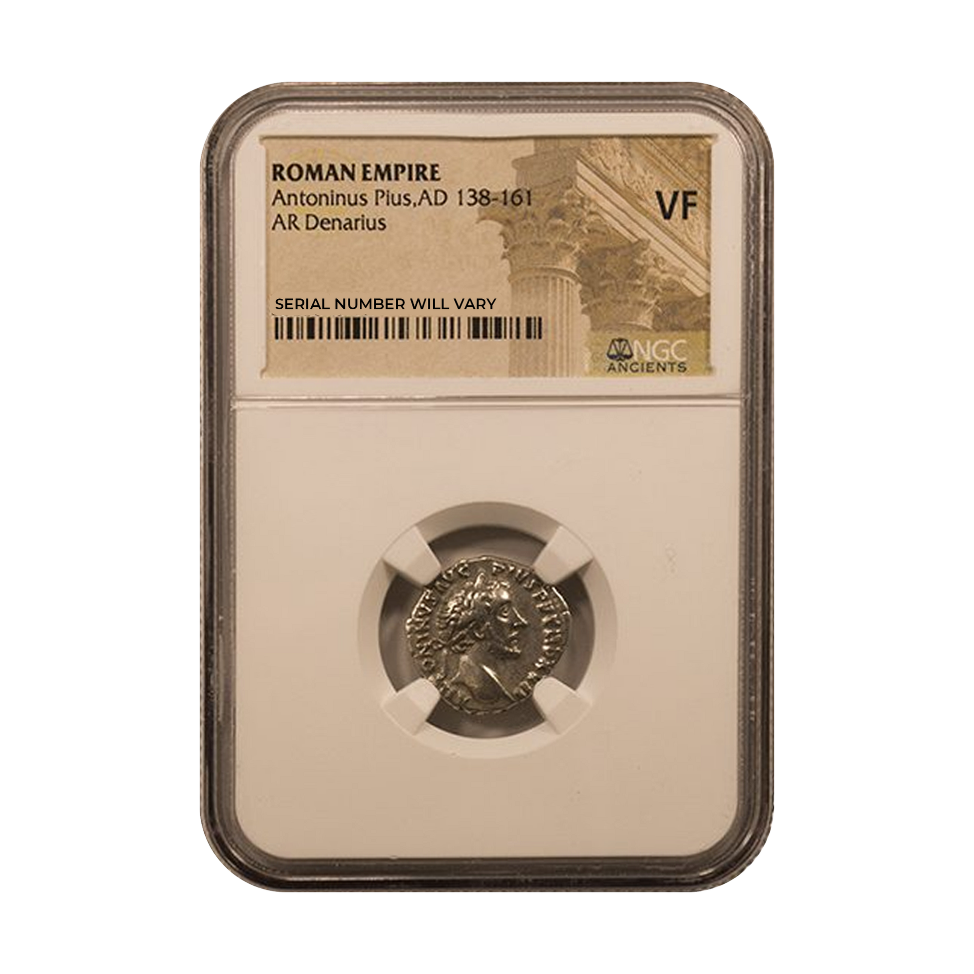 Ancient Roman Silver - Denarius of Antoninus Pius AD 138-161 - NGC VF - CoinsTV