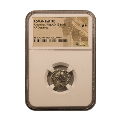 Ancient Roman Silver - Denarius of Antoninus Pius AD 138-161 - NGC VF - CoinsTV