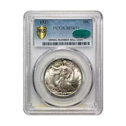 1937 Walking Liberty Silver Half Dollar - PCGS MS67+ CAC - CoinsTV