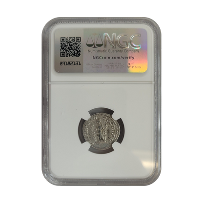 Ancient Roman Silver - Denarius of Caracalla AD 198-217 - NGC CH-XF - CoinsTV