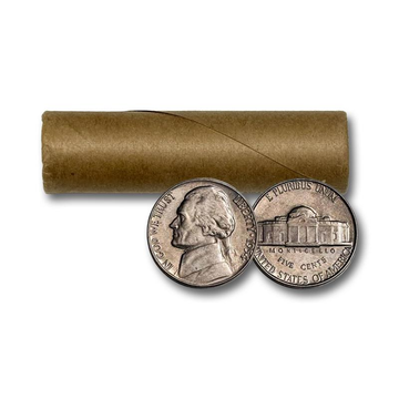 Bank-Wrapped Nickel Roll of 40