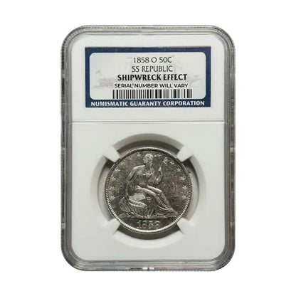 1858-O Seated Liberty Half Dollar SS Republic Shipwreck Effect - NGC XF