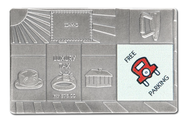 2023 Samoa Monopoly Game Board - 4 x 1 oz  .999 Silver Antiqued Bar Set - CoinsTV