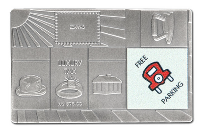2023 Samoa Monopoly Game Board - 4 x 1 oz  .999 Silver Antiqued Bar Set - CoinsTV
