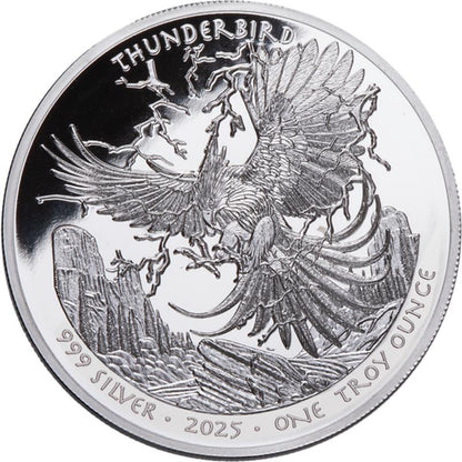2025 Sioux Nation Thunderbird Proof 1 oz Silver Coin - CoinsTV