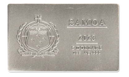 2023 Samoa Monopoly Game Board - 4 x 1 oz  .999 Silver Antiqued Bar Set - CoinsTV