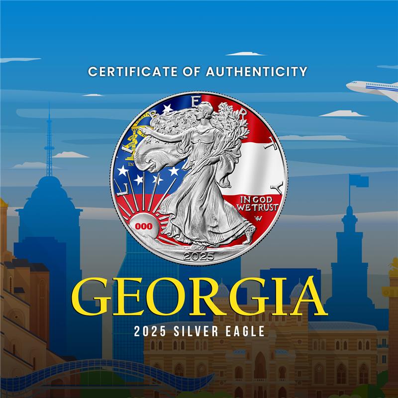 2025 State Flags Silver Eagle - Georgia Limited Edition - CoinsTV
