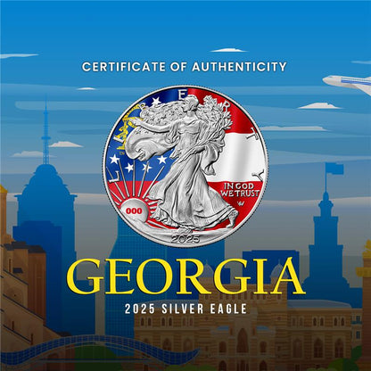 2025 State Flags Silver Eagle - Georgia Limited Edition - CoinsTV
