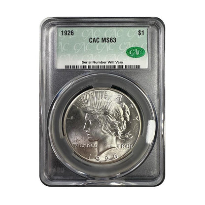 1926 Peace Dollar - CAC MS63 - CoinsTV