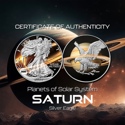 2024 Saturn Silver Eagle - Planets of the Solar System Series - CoinsTV