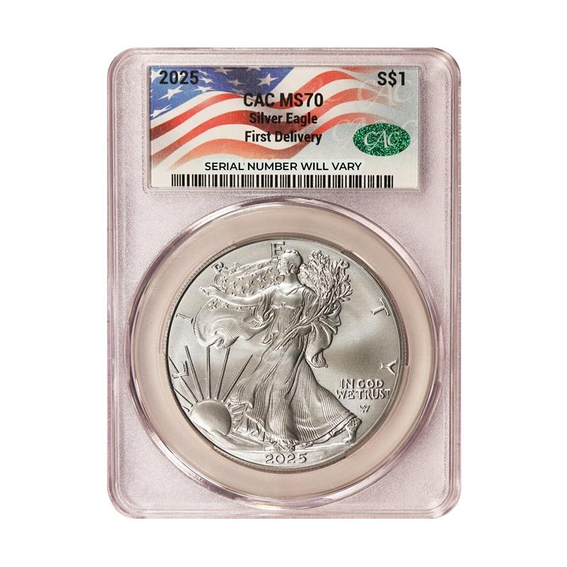 2025 Silver Eagle - First Delivery - CAC MS70 - CoinsTV