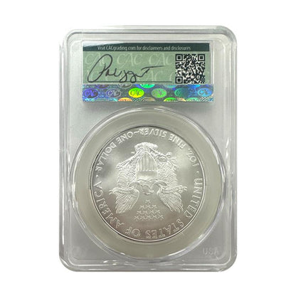 2010 Silver Eagle CAC MS70 - Flag Label - Paul Nugget Signature - CoinsTV