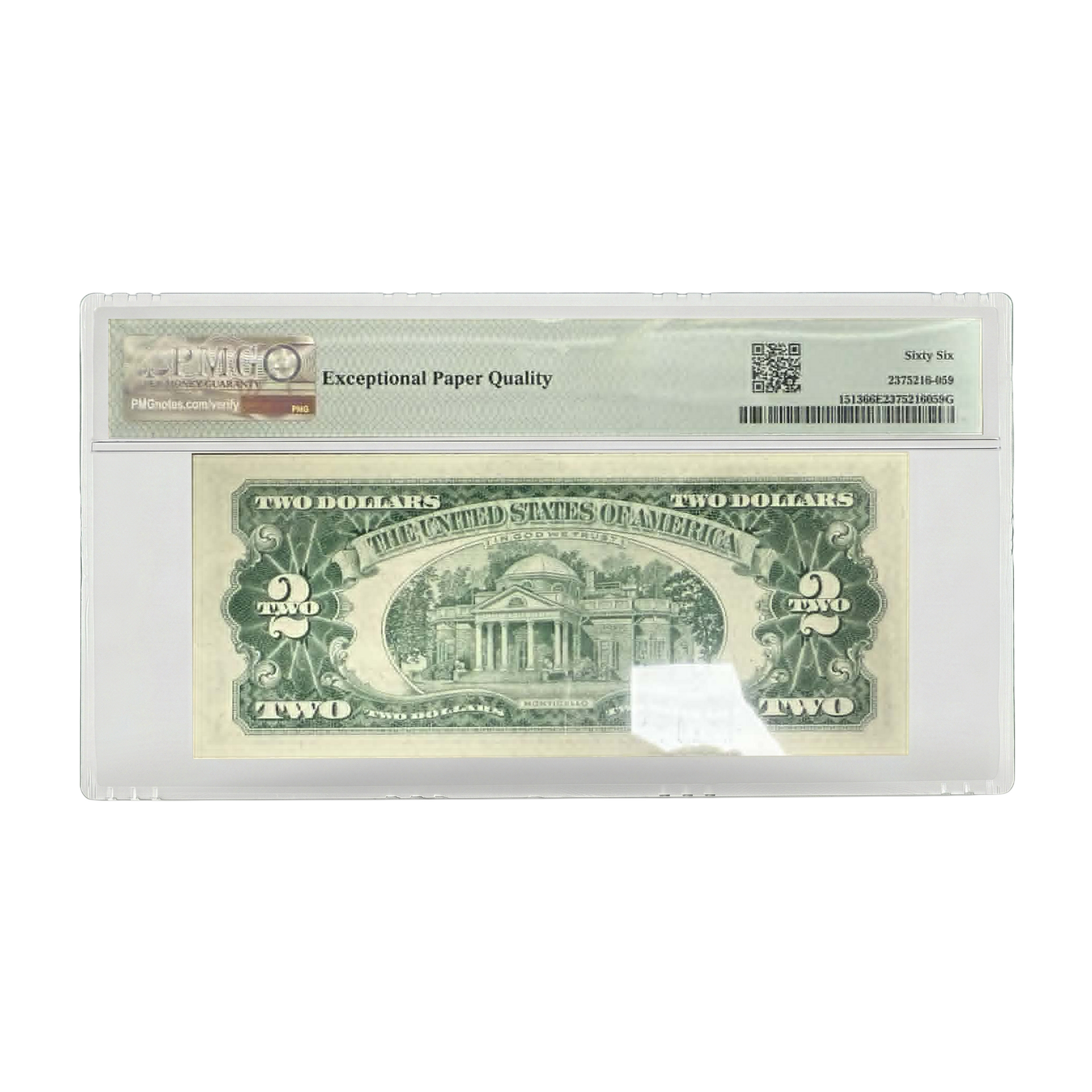 1963 $2 Legal Tender Note Granahan Dillon - PMG 66 Gem Uncirculated - CoinsTV