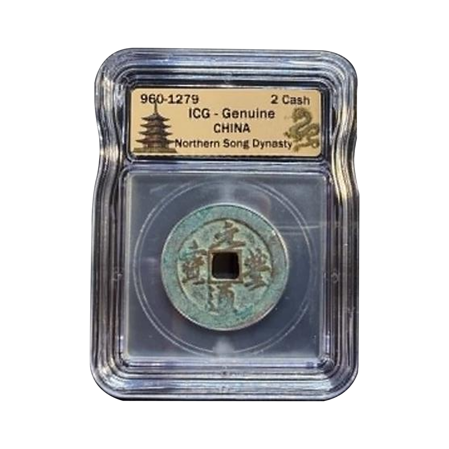 960–1279 2 Cash China Northern Song Dynasty - ICG Genuine - CoinsTV