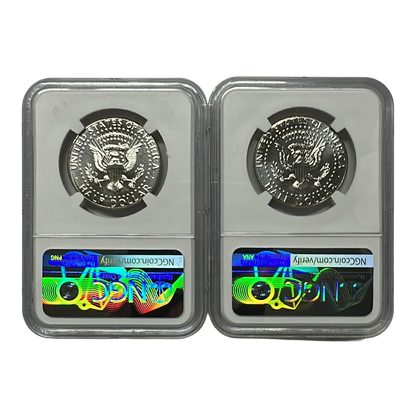 2025 P&D Kennedy Half Dollars 2 pc Set - NGC MS67 - CoinsTV