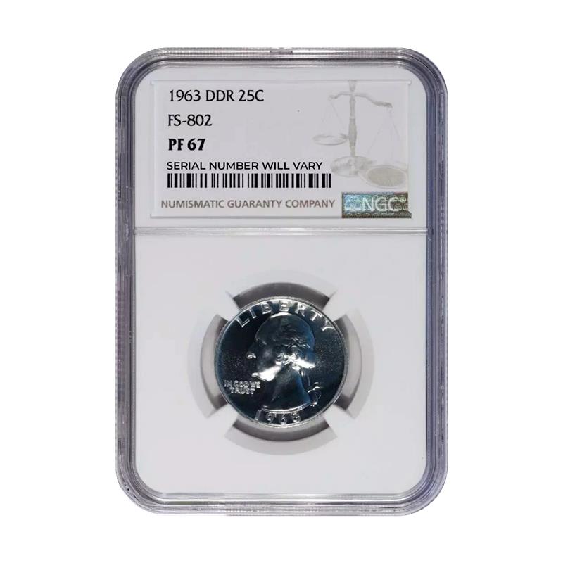 1963 Washington Silver Quarter DDR FS-802 - NGC PF67 - CoinsTV