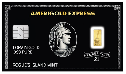 2025 Amerigold Express 1 Grain (1/480 oz) Gold Bar in Card - CoinsTV