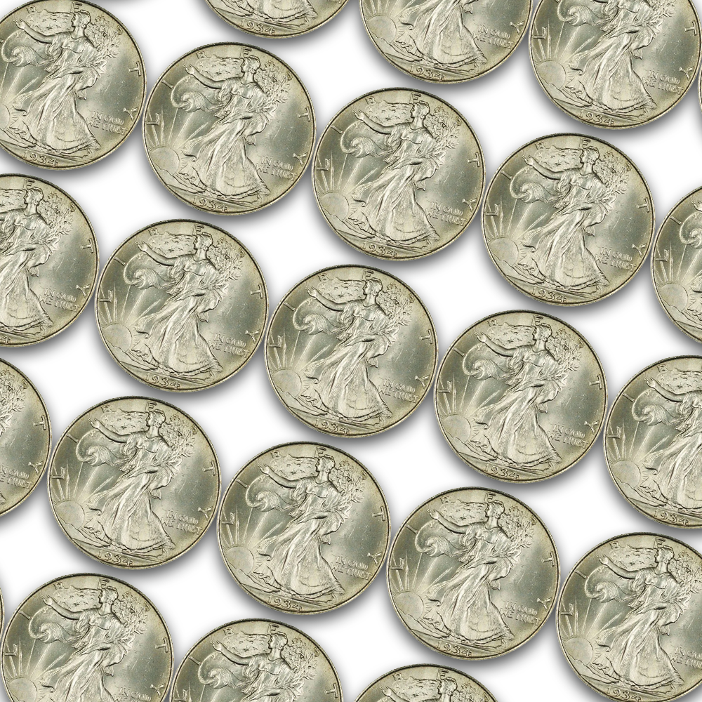 Walking Liberty Half Dollars - Slider Quality - CoinsTV