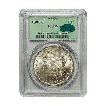 1885-O Morgan Silver Dollar New Orleans - PCGS MS65 Old Green Holder CAC