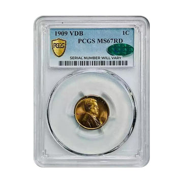 1909 VDB Lincoln Cent Philadelphia - PCGS MS67 RD CAC