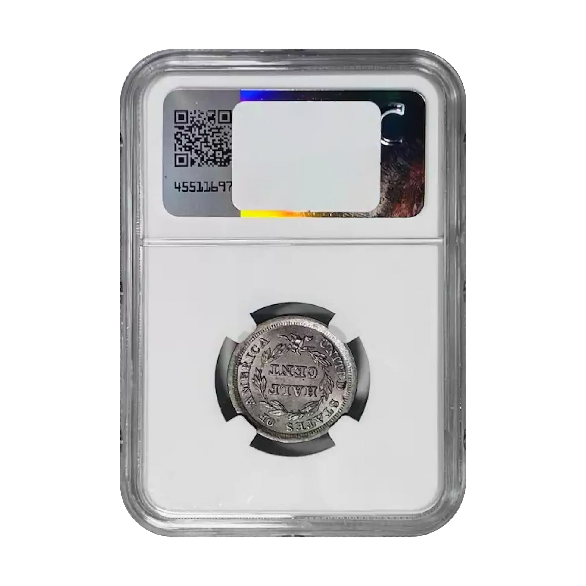 1855 Braided Hair Half Cent – C1 NGC MS66 BN - CoinsTV