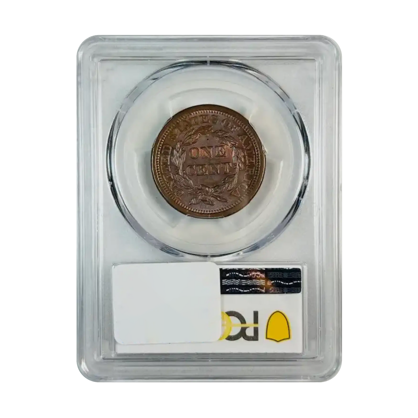1855 Braided Hair Cent N-10 Slanted 55 - PCGS MS64 BN - CoinsTV