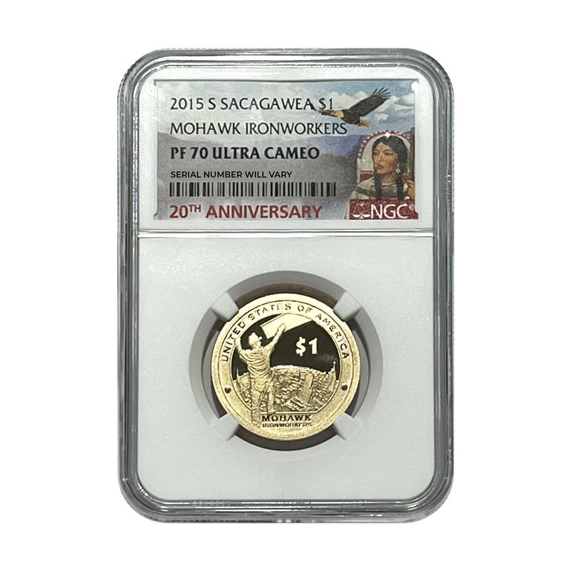 2015 S Sacagawea Mohawk Ironworkers - NGC PF70 UCAM - CoinsTV