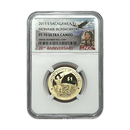 2015 S Sacagawea Mohawk Ironworkers - NGC PF70 UCAM - CoinsTV