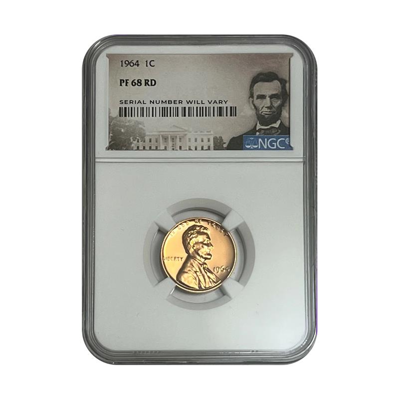 1964 Lincoln Cent - NGC PF68 RD Portrait Label - CoinsTV