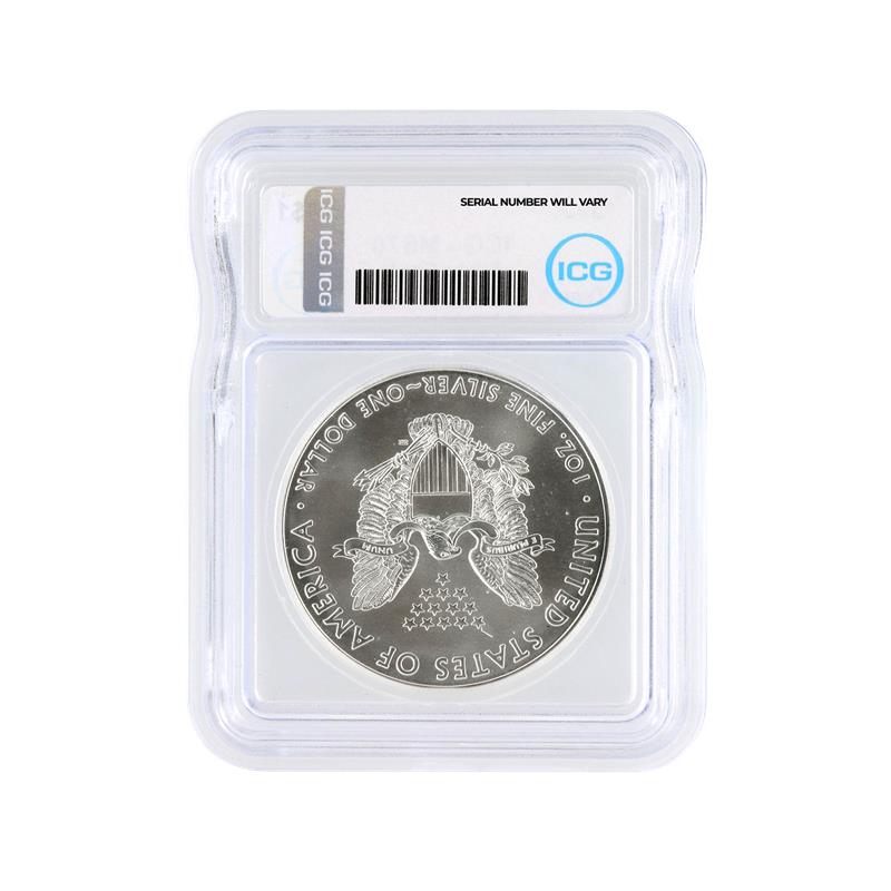 2021 Silver Eagle - Type 1 - ICG MS70 - CoinsTV