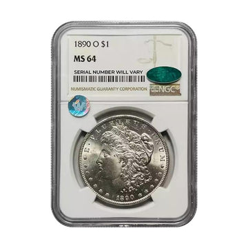 1890-O Morgan Silver Dollar New Orleans - NGC MS64 CAC Sight White