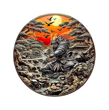 Historic Warriors Samurai 1 oz Copper Coloured Round in Capsule