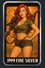Huntress 1 oz Silver Bar