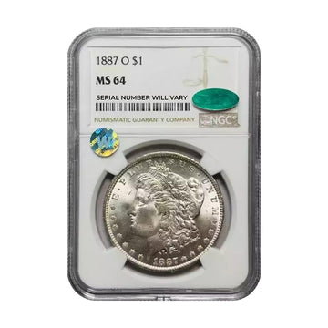 1887-O Morgan Silver Dollar New Orleans - NGC MS64 CAC Sight White
