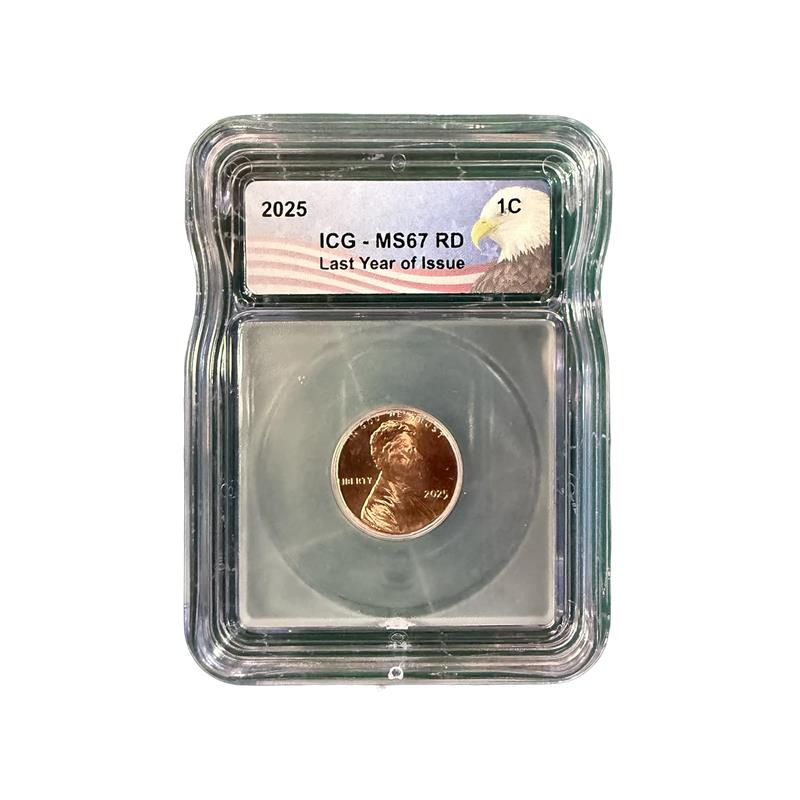 2025 Lincoln Shield Cent - Eagle Label - ICG MS67 RD Last Year of Issue - CoinsTV