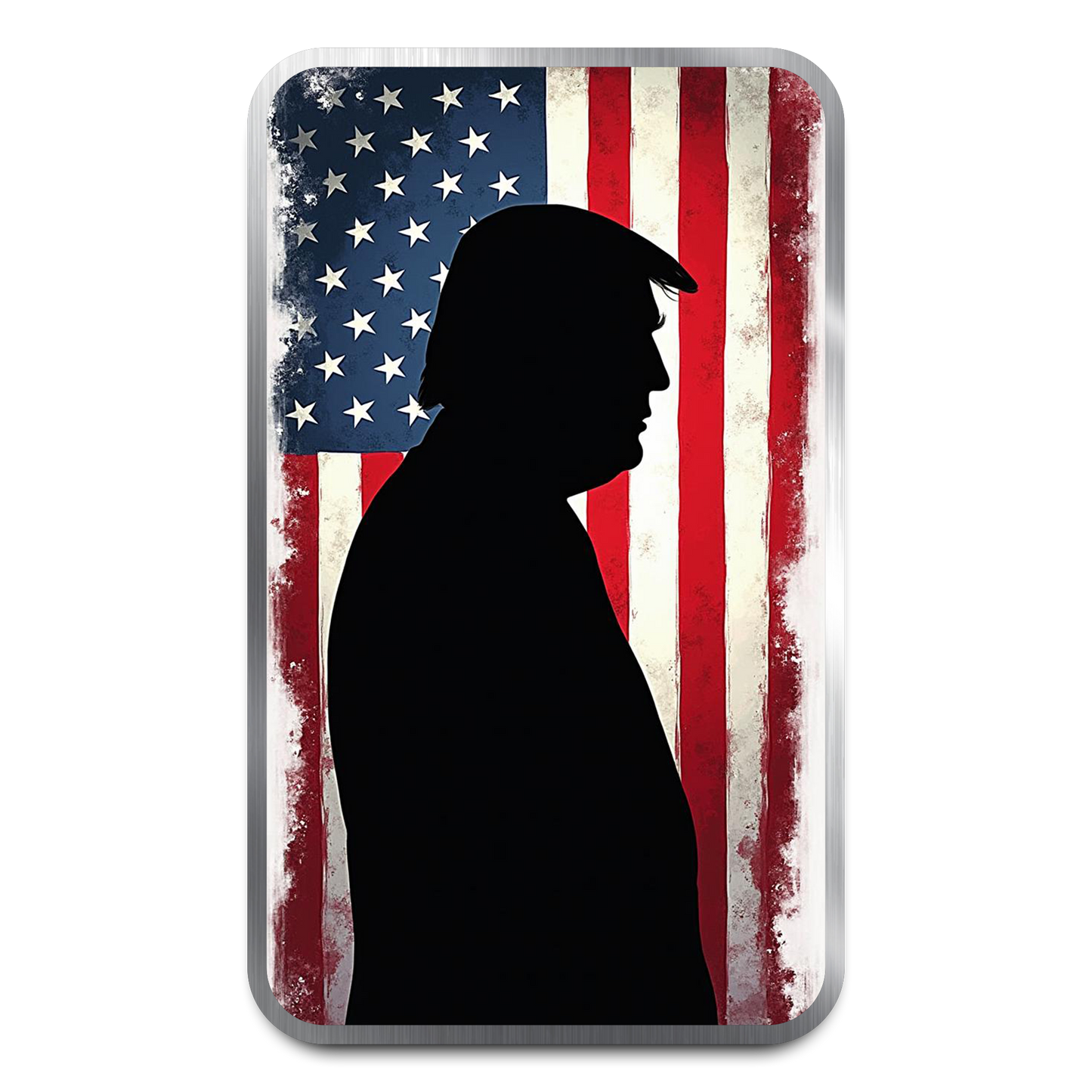 Donald Trump In Silhouette 1oz Silver Bar