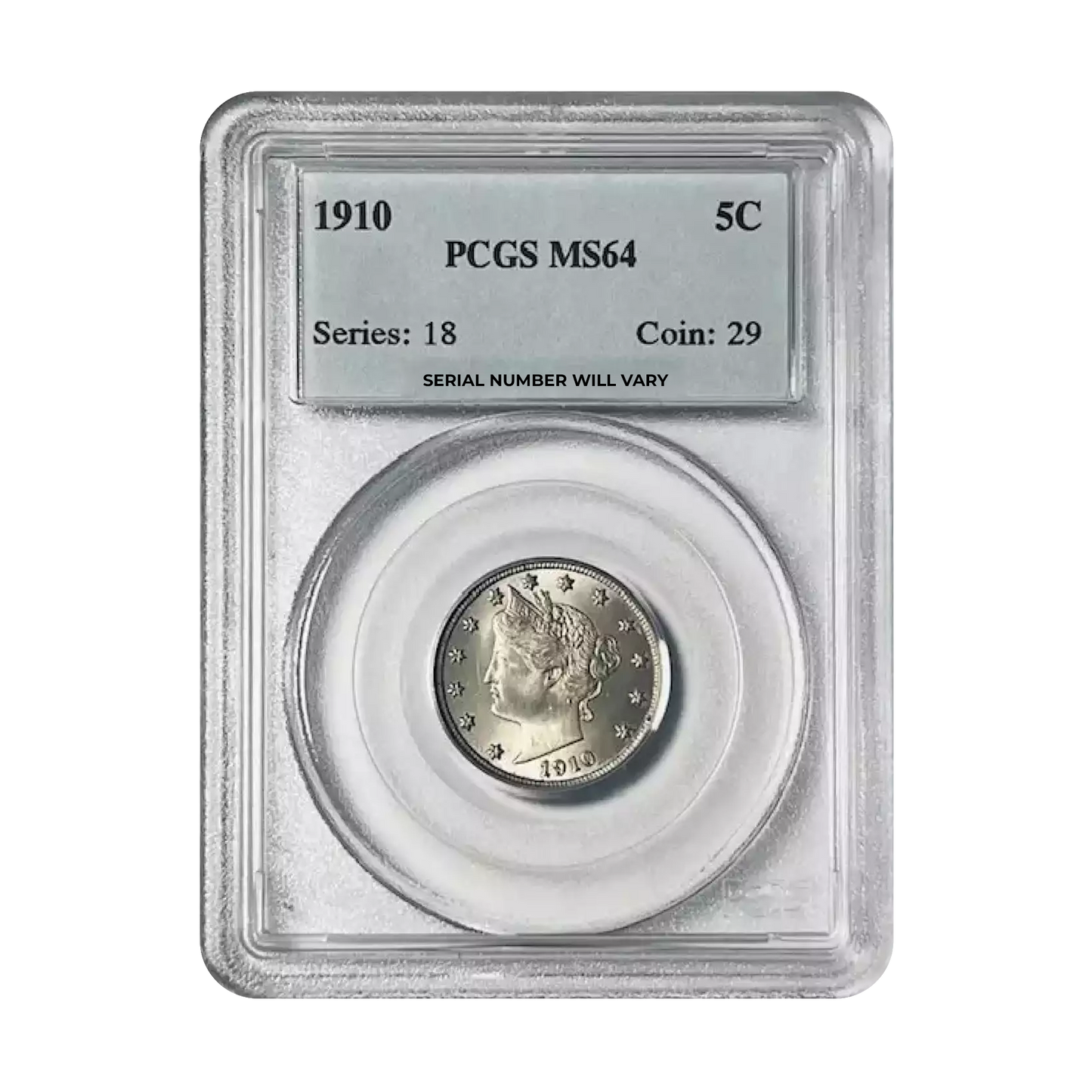 1910 Liberty Head Nickel - PCGS MS64 - CoinsTV