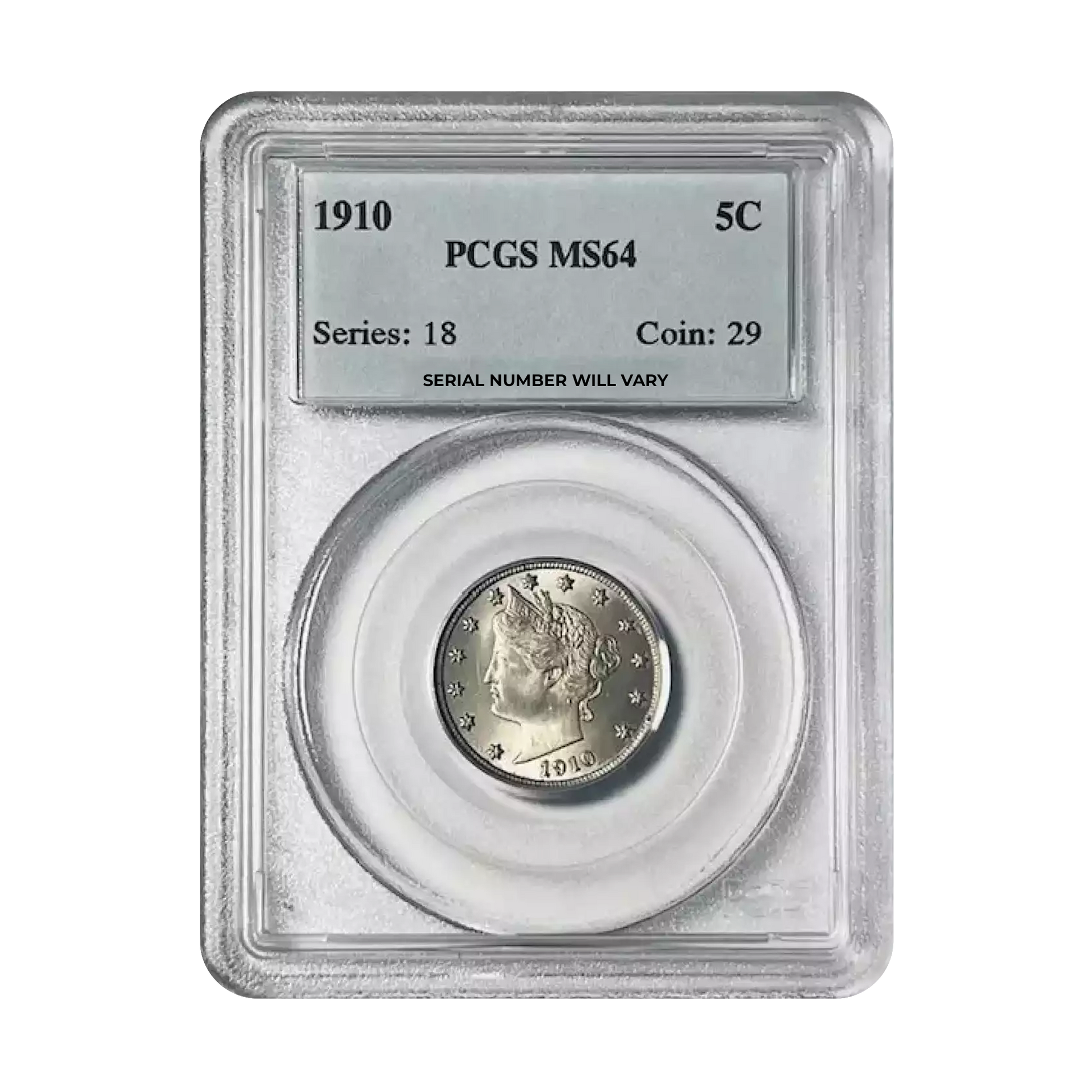 1910 Liberty Head Nickel - PCGS MS64 - CoinsTV