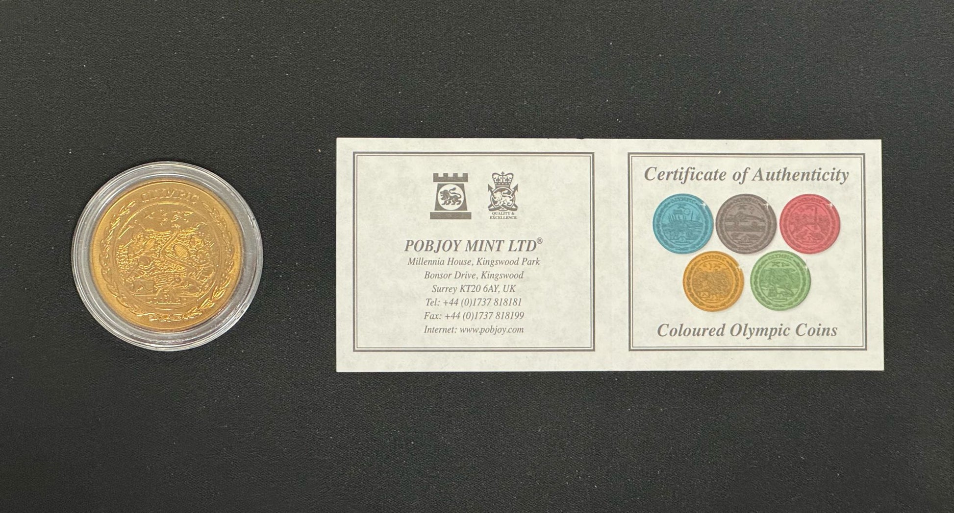 2008 Olympic Tennis Coloured Coin -  Historic Mint Titanium - CoinsTV