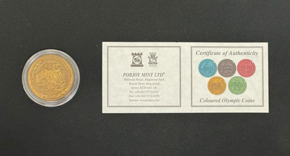 2008 Olympic Tennis Coloured Coin -  Historic Mint Titanium - CoinsTV