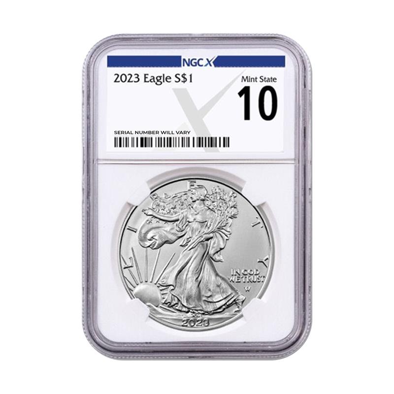 2023 Silver Eagle – NGCX MS10 White Core - CoinsTV