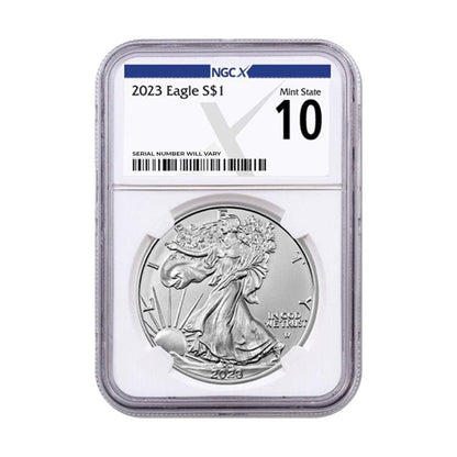 2023 Silver Eagle – NGCX MS10 White Core - CoinsTV
