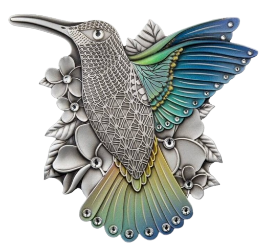 2023 Vanuatu  Hummingbird - 1/2 Kilo .999 Fine Silver Shaped Coin - CoinsTV