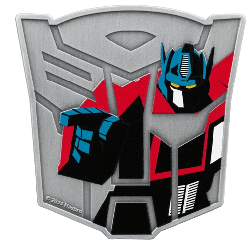2023 Samoa Hasbro Transformers Optimus Prime - 1oz Silver Antiqued Shaped Coin