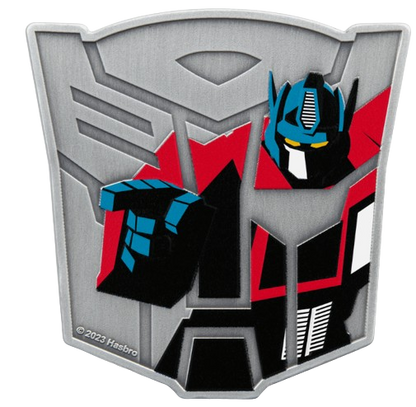 2023 Samoa Hasbro Transformers Optimus Prime - 1oz Silver Antiqued Shaped Coin