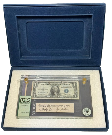 S.S. Andrea Doria Shipwreck Note - 1935 Silver Certificate PCGS - Near Full Note - CoinsTV