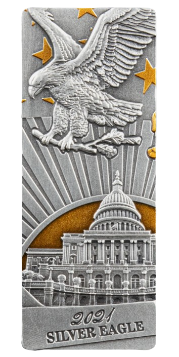 2023 Barbados American Eagle - 4 x 1 oz Ingot Silver Bar Coin Set - CoinsTV
